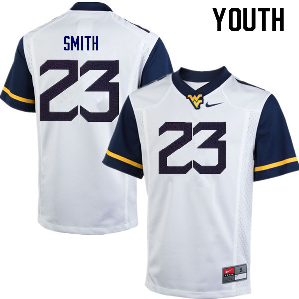 Youth #23 Tykee Smith West Virginia Mountaineers College Football Jerseys Sale-White
